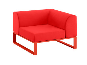 Съемное угловое садовое кресло из ткани