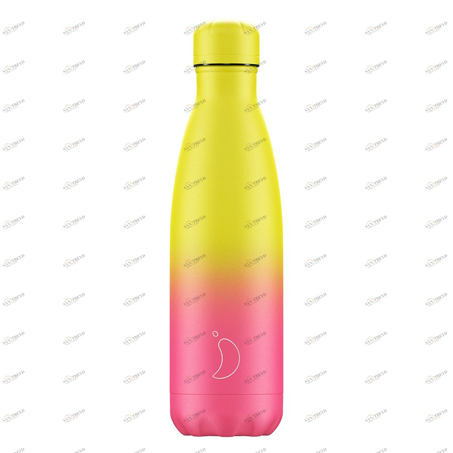 Термос 500 мл розовый с желтым Gradient Neon CHILLY'S BOTTLES ДИЗАЙНЕРСКИЕ 00-3947985 Желтый;розовый 