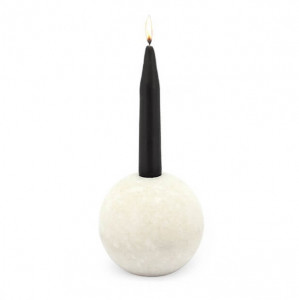 300160-10 ABHIKA СВЕЧА. MUBBLE WHITE