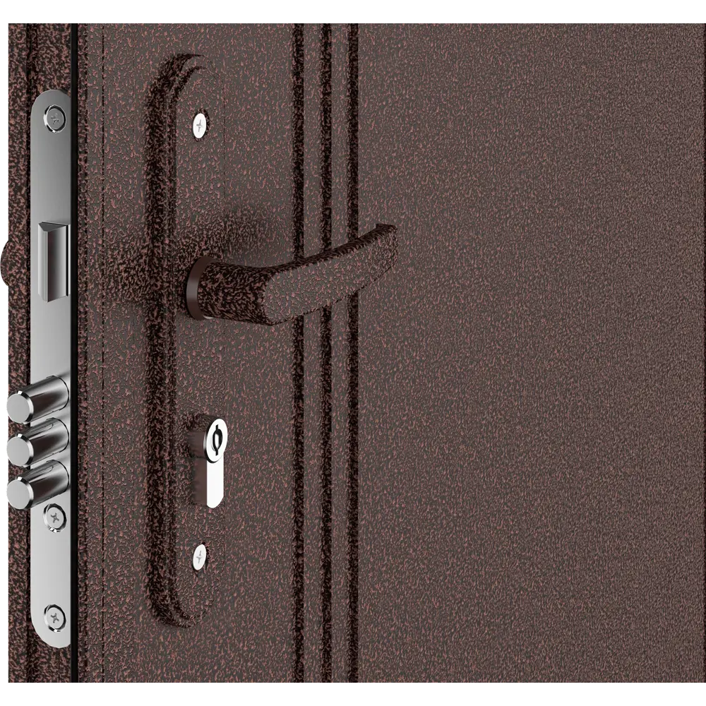 Дверь входная металлическая Ламистайл 980 мм левая цвет венге DOORHAN STLM-2136308 - Вид №1