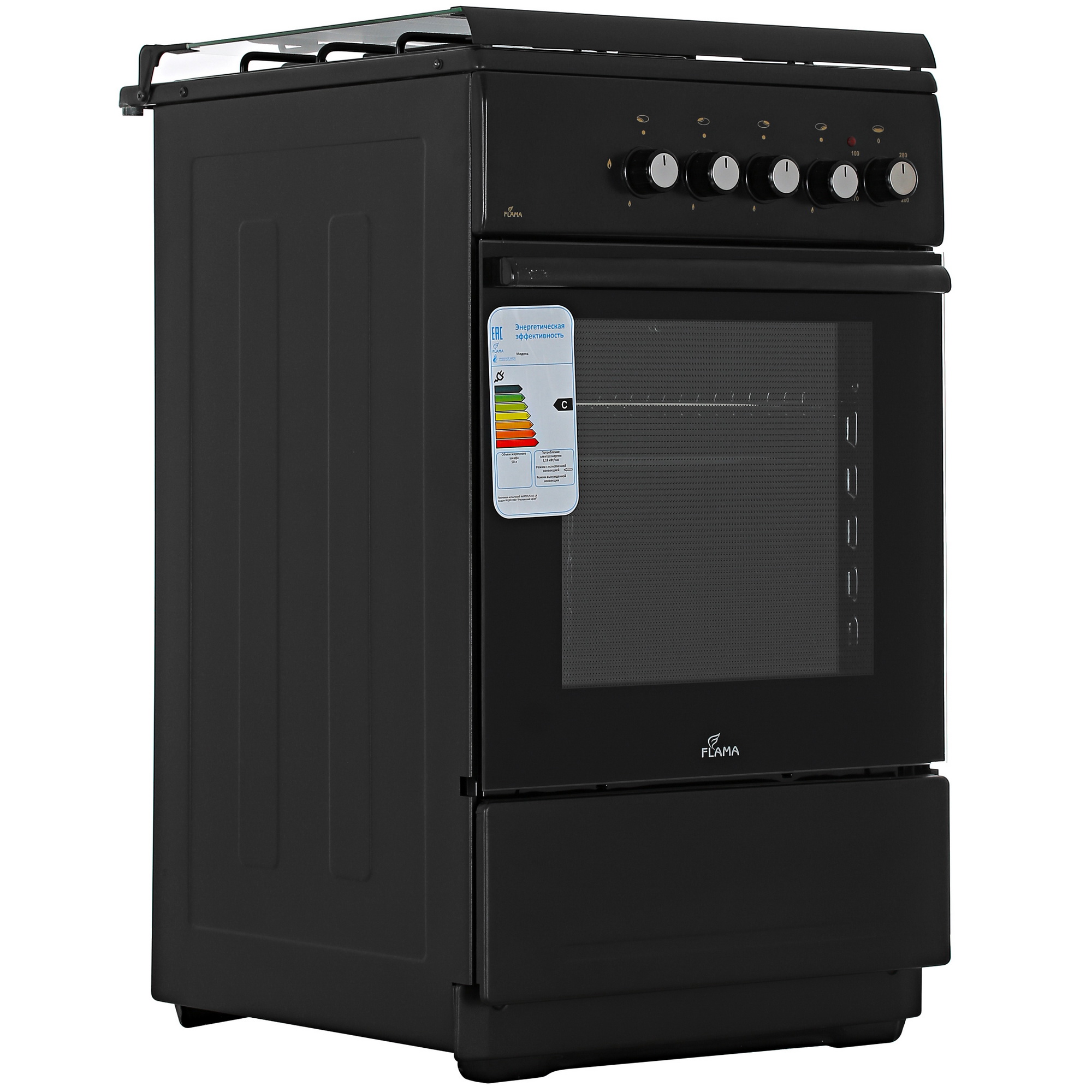 5305305 Комбинированная плита Flama L FK 1412 черный Flama group STDN-0016195 - Вид №1