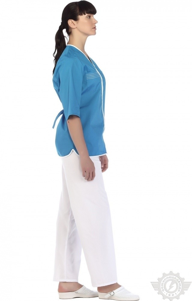 66179 Куртка "Сервис" темно-голубая  Медицинская одежда  размер 46/158-164 Спецодежда  - Вид №8