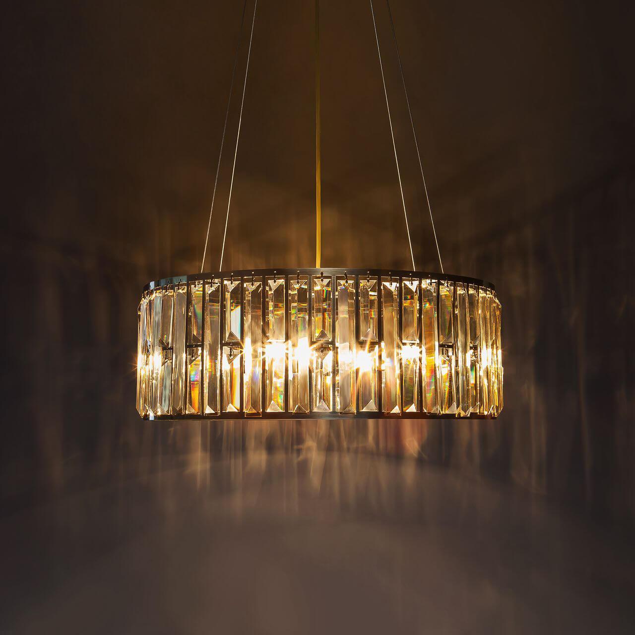 Подвесной светильник хрустальный бронза Strotskis 299/5 BOGATES ДИЗАЙНЕРСКИЕ, VEGAS 00-3889887 Бронза  - Вид №2