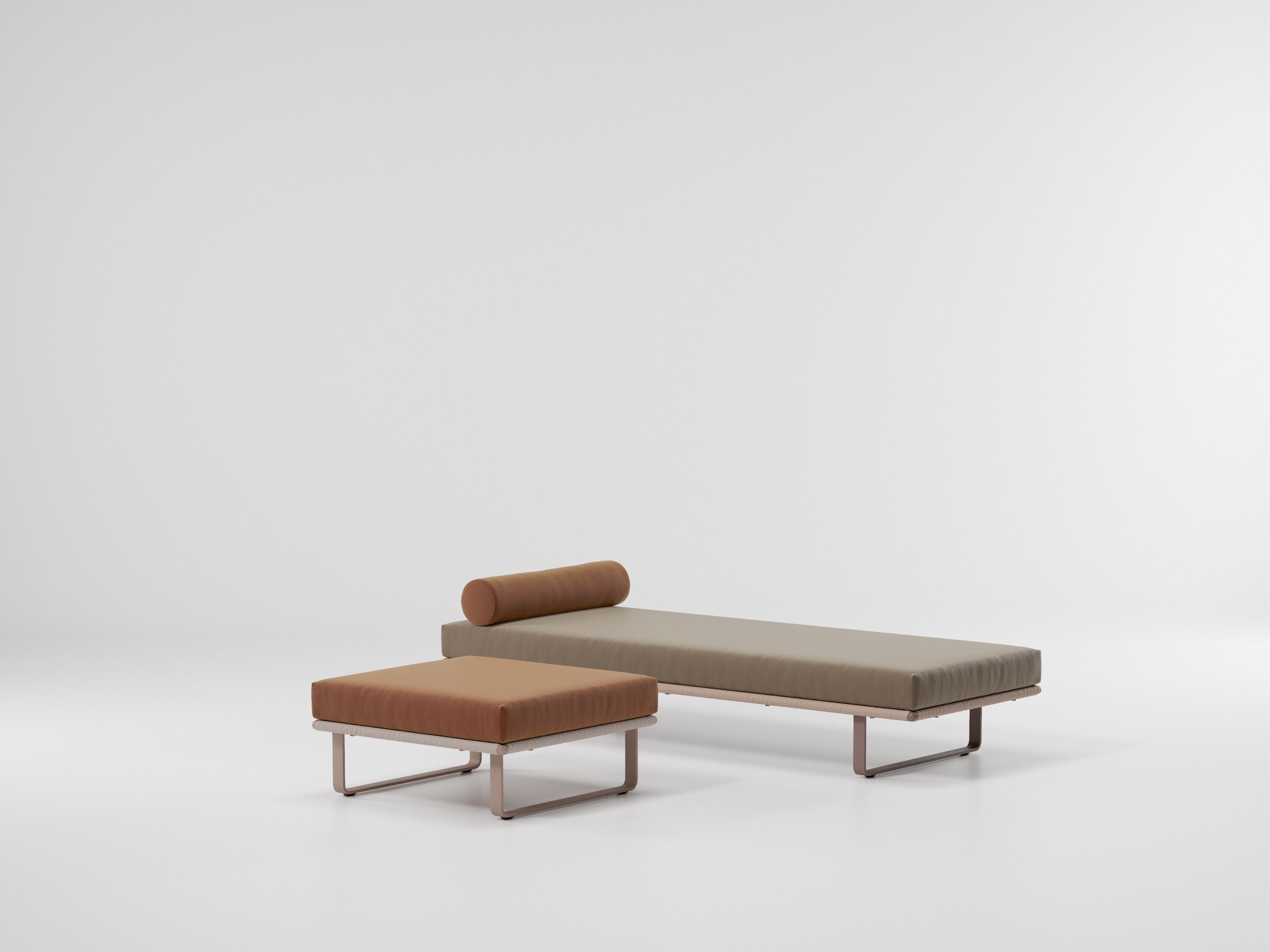 Тканевая квадратная Садовая подставка для ног Kettal Bitta ARCH-00080429 - Вид №4