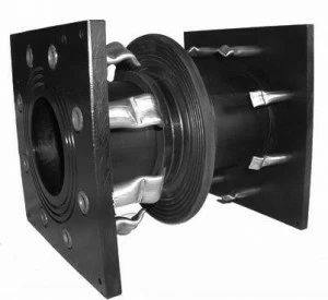 SANIT 613830 Настенный воздуховод PE, прямой односторонний фланец для мембранных зажимного кольца, втулки якоря V4A