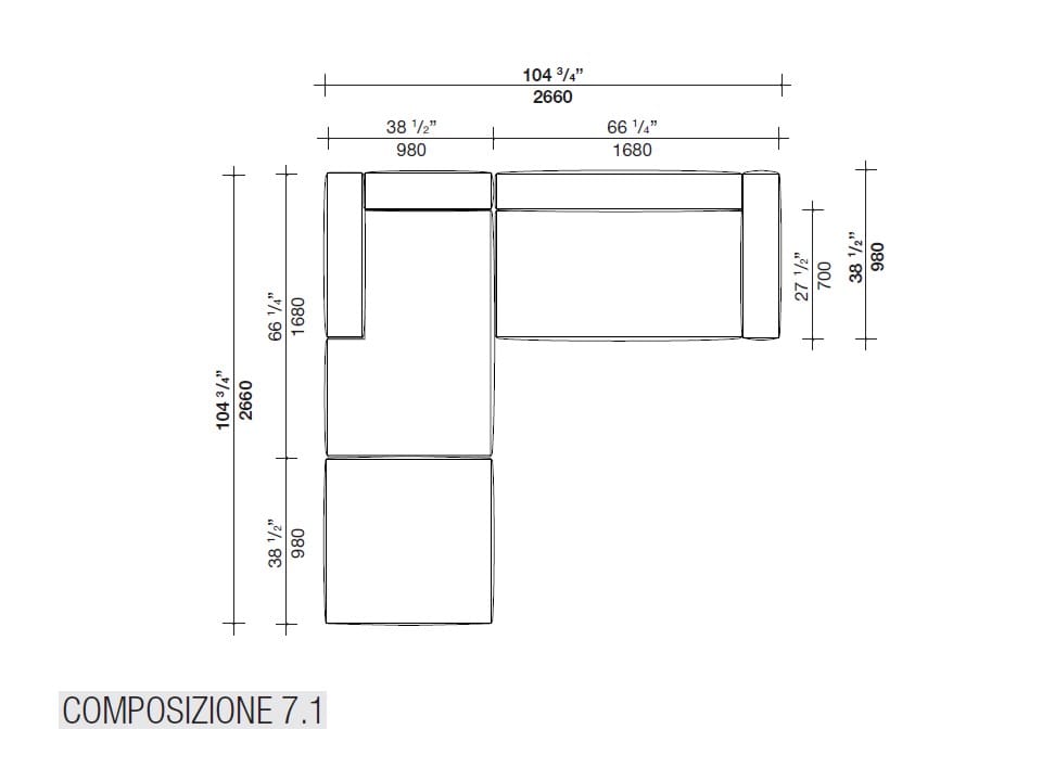 Секционный диван из ткани Lema SNAP ARCH-00147146 - Вид №12