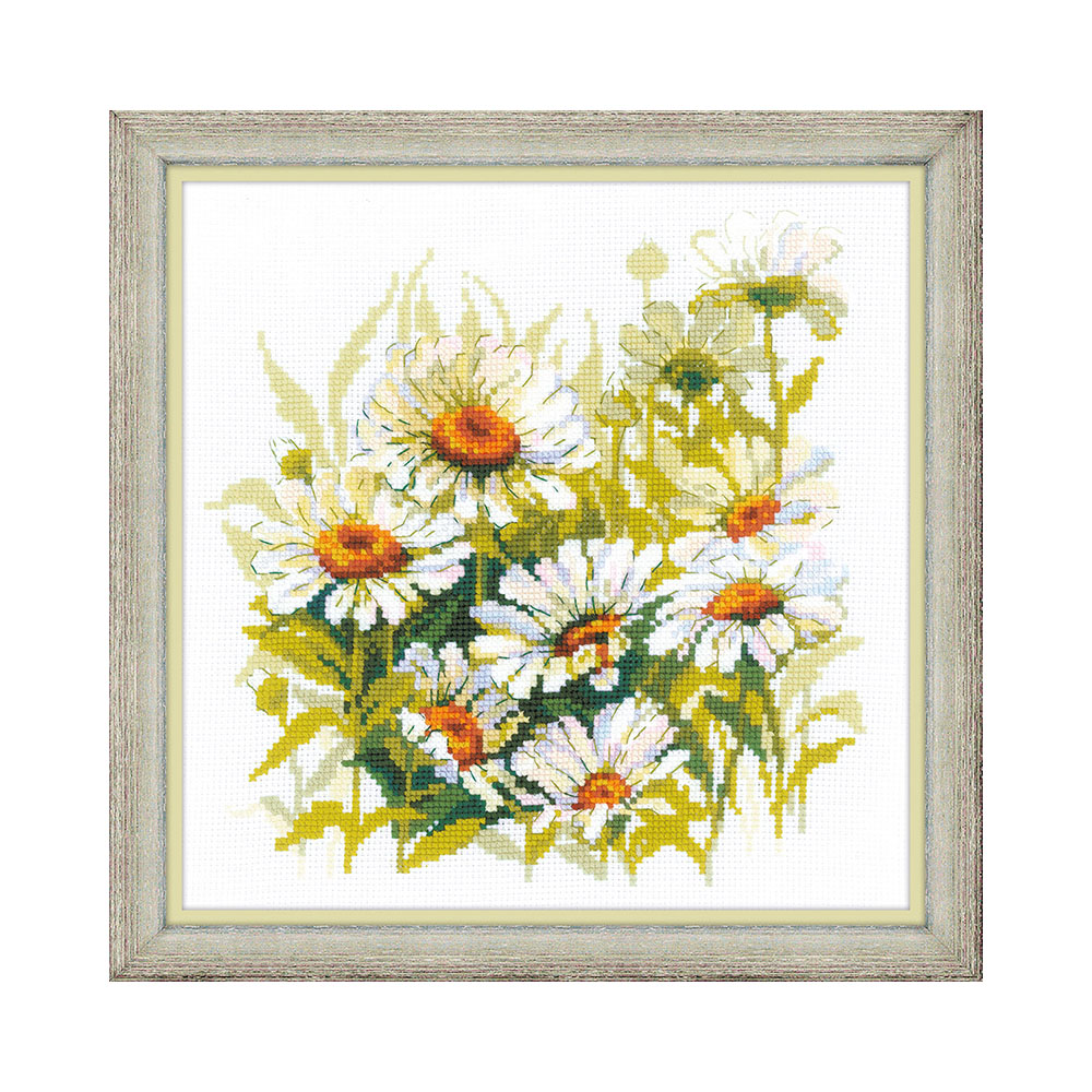 1765 Набор для вышивания Крупные ромашки 21 х 27 см RIOLIS Сотвори Сама 