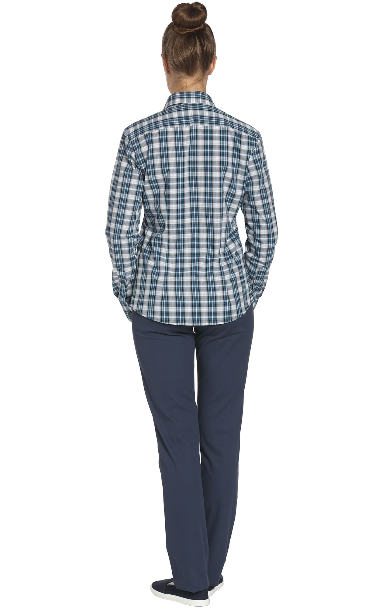 67804 Рубашка в клетку plaid blue (шотландка синяя) HIPSTER  Толстовки, рубашки, футболки, тенниски  размер 42 (84)  - Вид №3