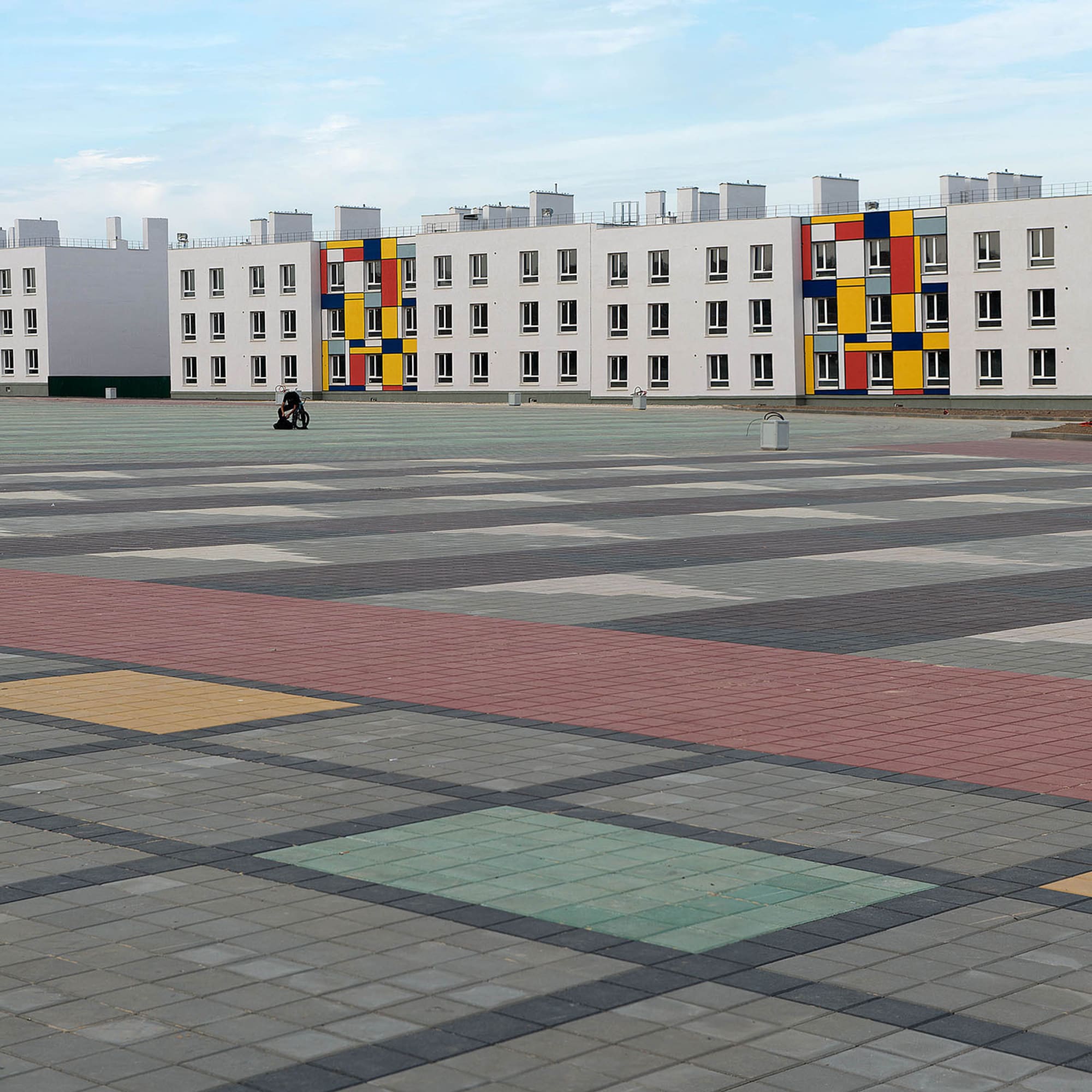 82001775 Плитка тротуарная двухслойная Braer Лувр 100х100x60 мм цвет серый Santreyd  - Вид №3