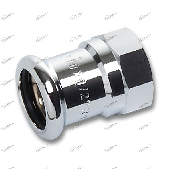 116270G2212 SANHA 16270G пресс-фитинг, бронза, муфта перех.ВПр-ВР,хром. 22x1/2 мм 