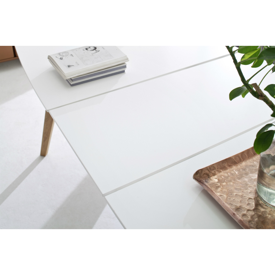 Стол обеденный, раздвижной, Tenzo Bess, 75х160/205х95 см, дуб, белый 2184001 - Вид №3