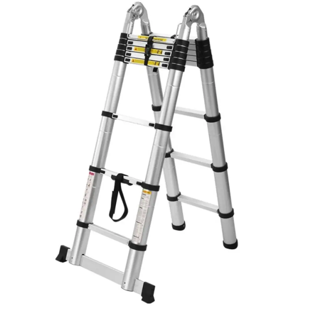 Лестница телескопическая 1-секционная Alumet до 3.2 м 11 ступеней АЛЮМЕТ STLM-2169229 - Вид №1