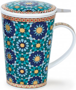 10643506 Dunoon Кружка с ситечком и крышкой Dunoon "Шетлэнд.Иштар" 440мл Фарфор костяной