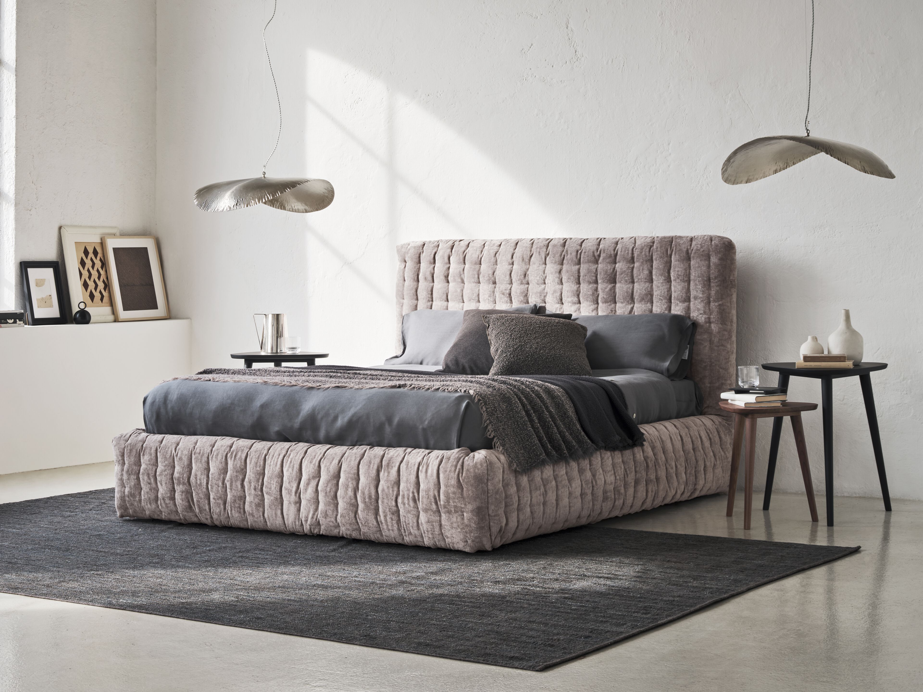 Съемная двуспальная кровать с капитонным изголовьем Gervasoni PAD ARCH-00078972