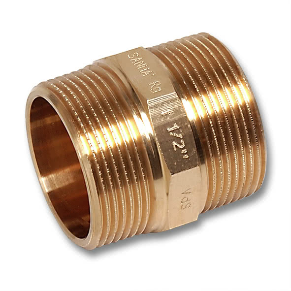 252238R SANHA 522 ниппель, латунь 3/8 мм  - Вид №1