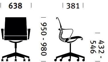 Herman Miller Эргономичное вращающееся офисное кресло из ткани с подлокотниками Setu sun-id-1496901 - Вид №35
