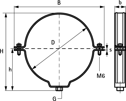 4157160 BIS Bifix® 415 Хомуты нерж. для пластмассовых труб walraven  - Вид №1