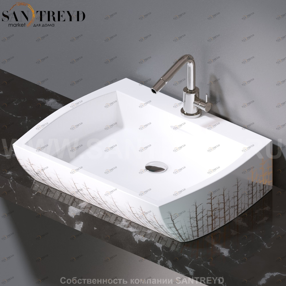 L282.405G Накладная раковина на столешницу  овальная A. e T. Italia SQUARE AeT ITALIA