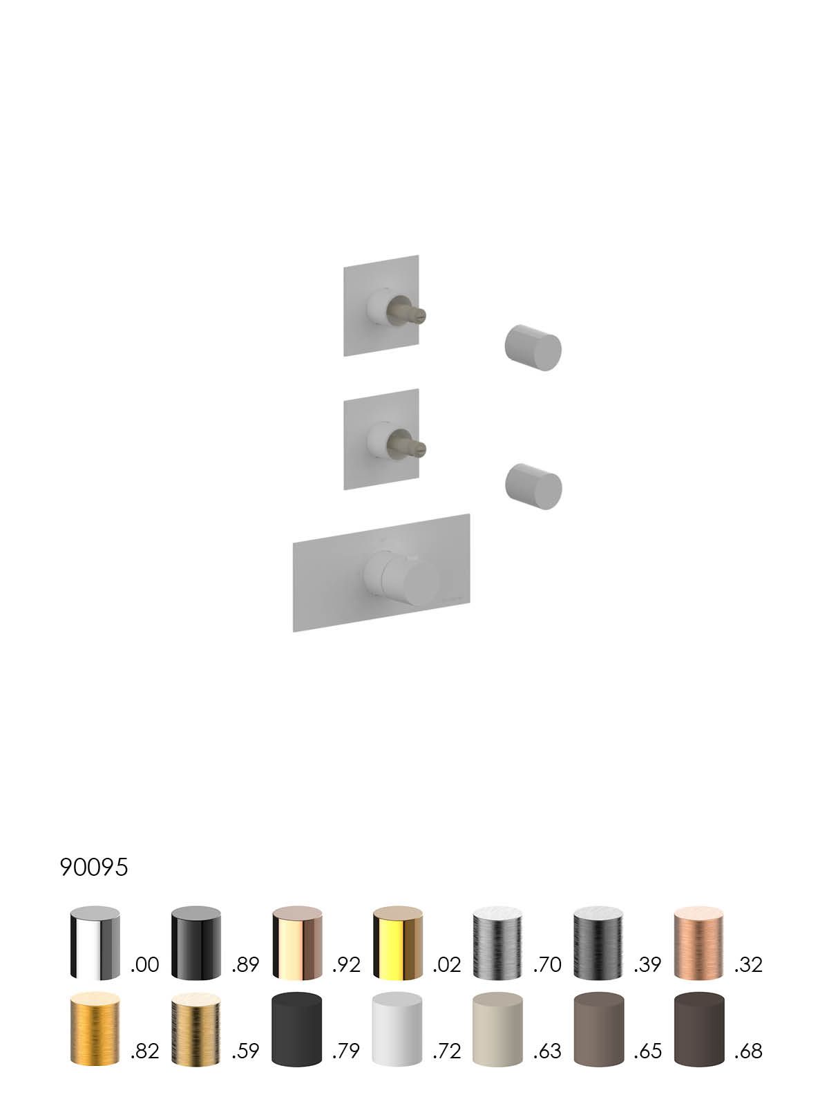 Термостатический смеситель для душа с 3 отверстиями Rubinetterie Frattini отдельная эстетика ARCH-00096850 - Вид №5