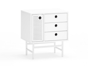 Прямоугольная прикроватная тумбочка из МДФ с ящиками