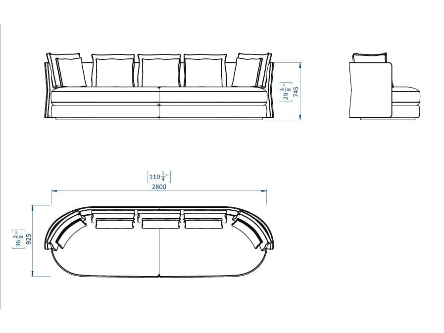 4-местный тканевый диван Casa Magna Essence ARCH-00048254 - Вид №2