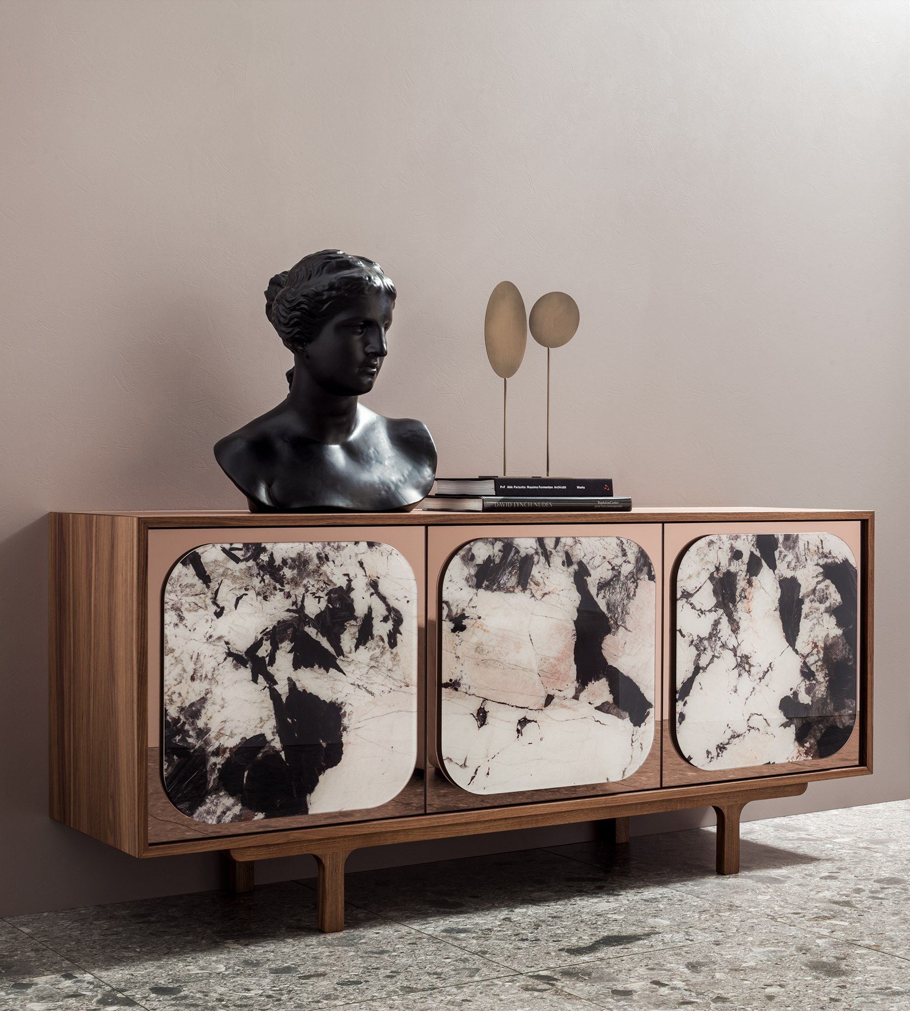 Шкаф из дерева и стекла с распашными дверями Morica Design Haute Couture ARCH-00108226 - Вид №5