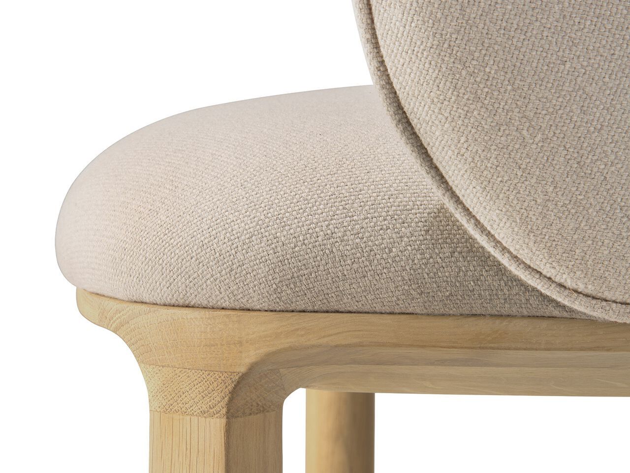 Мягкий стул из ткани Ethnicraft UNDA SALT ARCH-00043169 - Вид №4