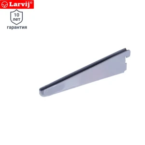 Кронштейн прямой двухрядный Larvij 22 см нагрузка до 75 кг цвет алюминий