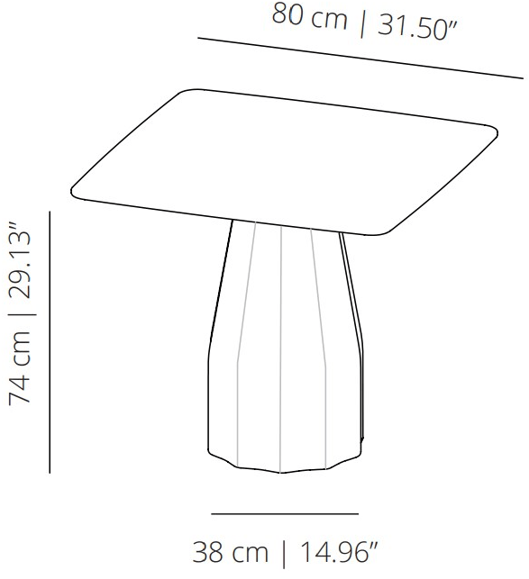 Viccarbe Квадратный стол Burin sun-id-1377382 - Вид №3