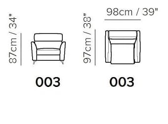 Тканевое кресло с подголовником Natuzzi Italia Стэн ARCH-00016625 - Вид №1