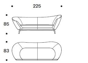 3-местный тканевый диван Saba Italia Oversea ARCH-00071550 - Вид №12