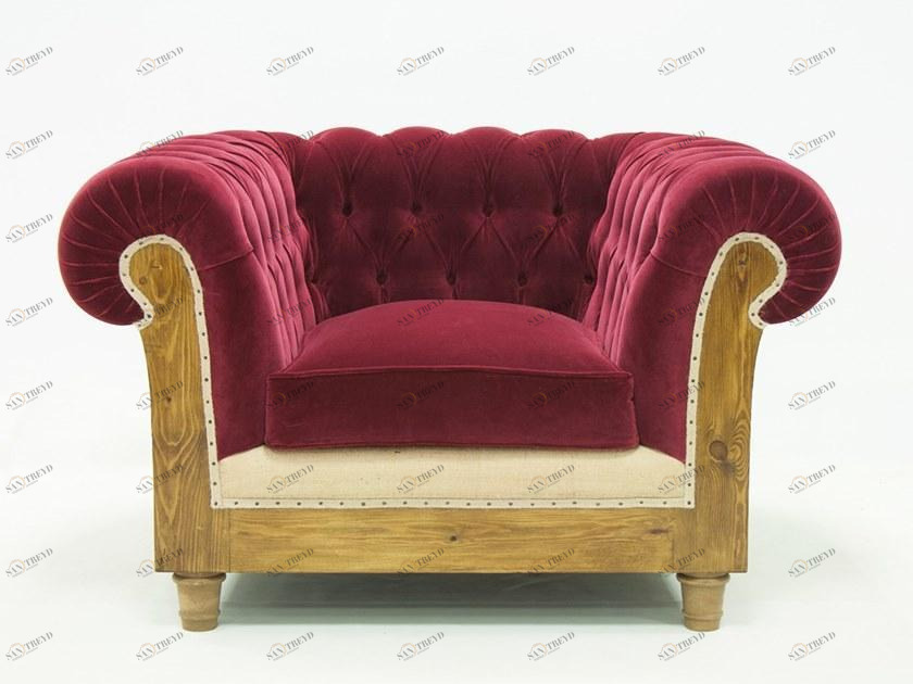 CREARTE COLLECTIONS Стеганое бархатное кресло с подлокотниками Chesterfield essence 2