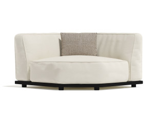 Угловое садовое кресло из ткани