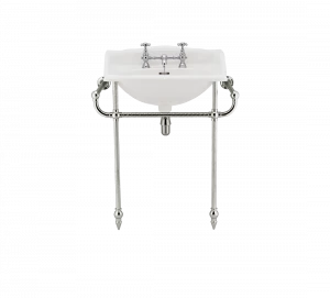 Gentry Home Таз большой белый Victorian Никель GH101805