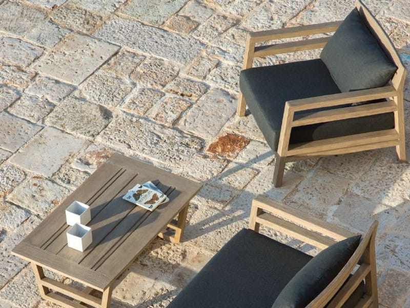 Садовое кресло из тикового дерева с подлокотниками Ethimo Costes ARCH-00118321 - Вид №7