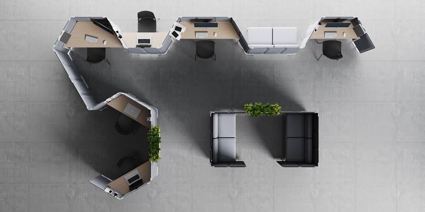 Steelbox by Metalway Звукопоглощающая перегородка для офиса из trevira® cs Zen sun-id-1453682 - Вид №16