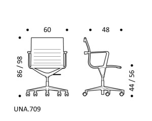 5-спицевое вращающееся офисное кресло с тканевыми колесами