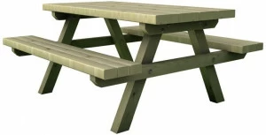 INDUSTRIA LEGNAMI TIRANO Стол для общественных мест со встроенными скамейками