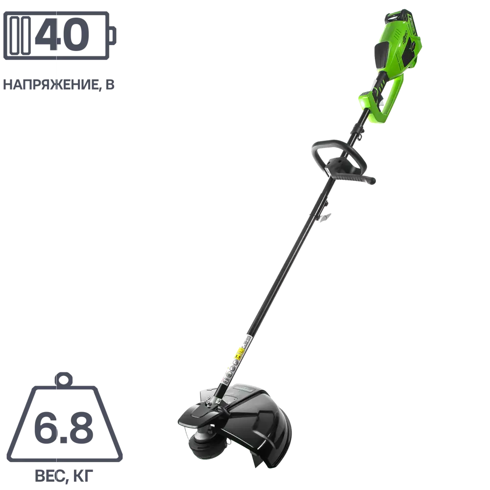 Мотокоса аккумуляторная GreenWorks 40 В 1x4 Ач АКБ и ЗУ входит в комплект STLM-2153482 - Вид №1