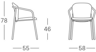 SCAB DESIGN Стальное мягкое кресло с подлокотниками Finn sun-id-1458956 - Вид №13