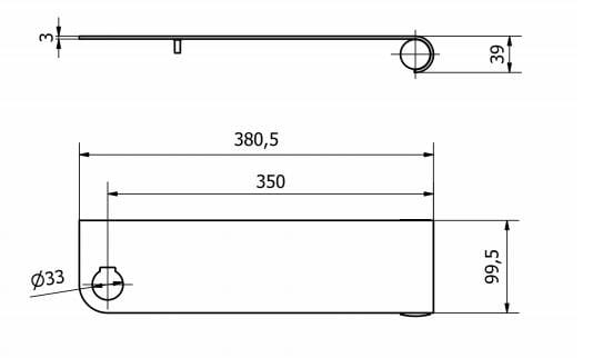 Алюминиевая полка для ванной Thermomat Elegance ARCH-00017196 - Вид №3