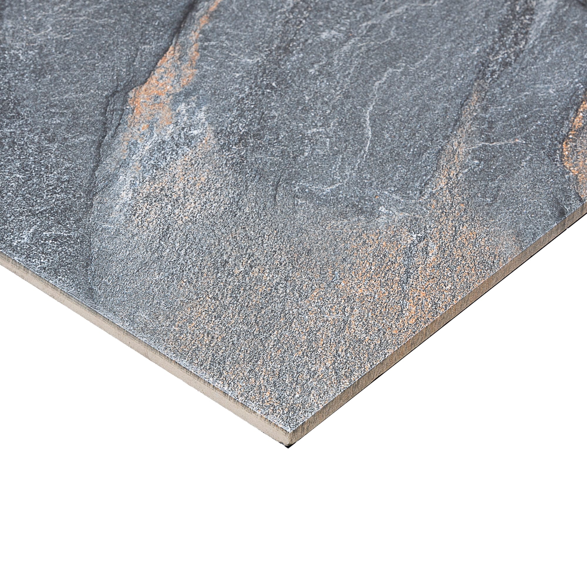 89128832 Керамогранит Anthracide 47x47 см 1.55 м² цвет черный Slate Santreyd - Вид №1