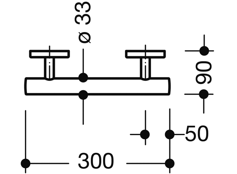 950.36.10090 ручка для захвата HEWI System 800 K  - Вид №1