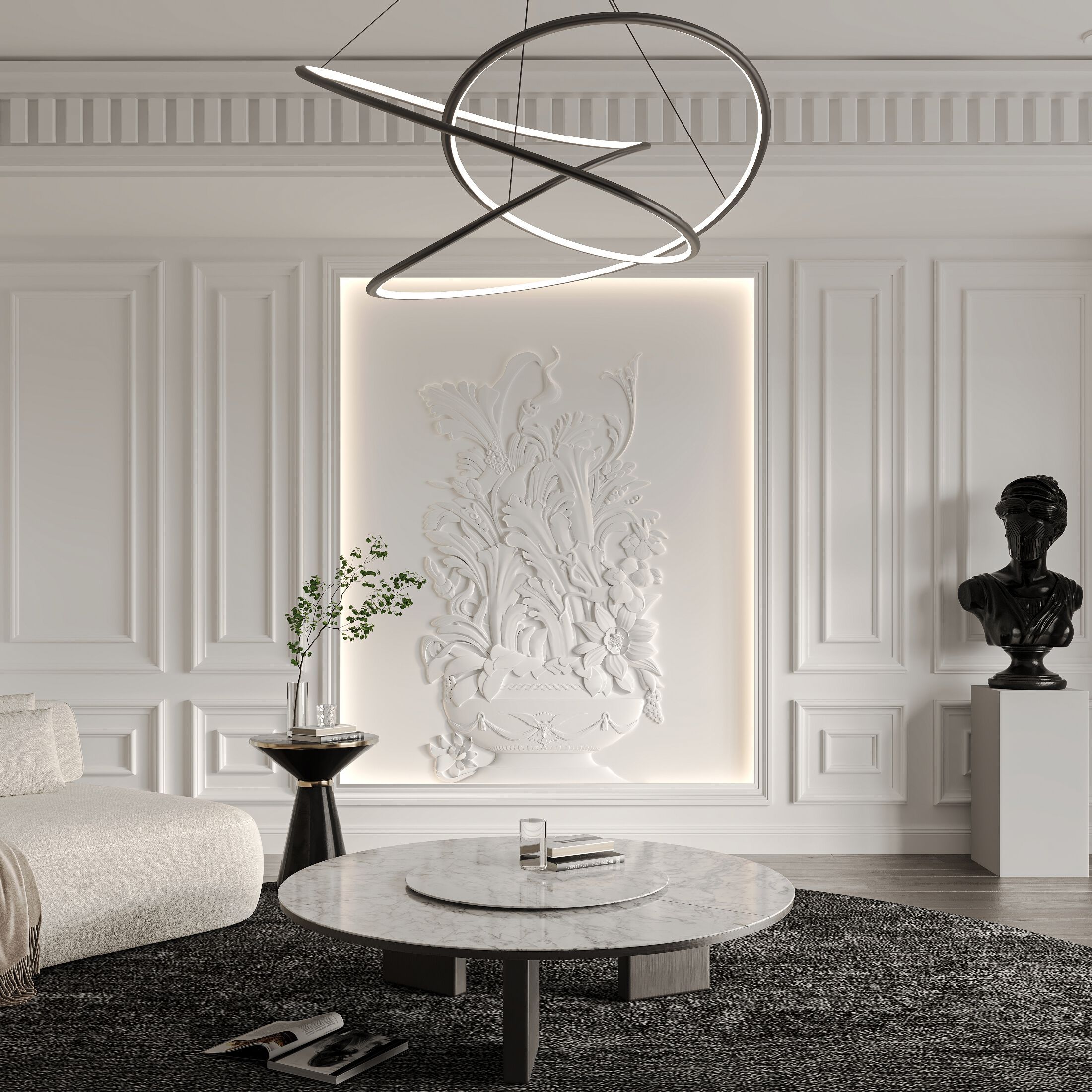 Трехмерная декоративная гипсовая панель WallDeco CROCUS ARCH-00109959 - Вид №1