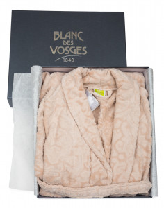 RO_PR_S_XL Халат велюр Princess XL песочный хлопок 420 гр/м4 Blanc des Vosges