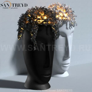 7568K10  Светильник для интерьера, 220В, LED подсветка 18Ватт и выключатель от педали ногой.