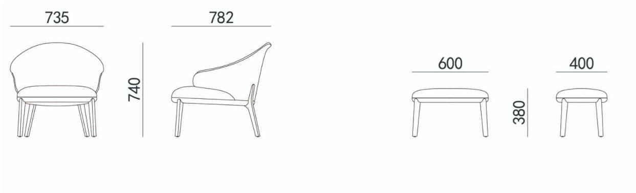 HC28 Cosmo Кресло из ткани с подлокотниками Erika J12 / j13 - Вид №2