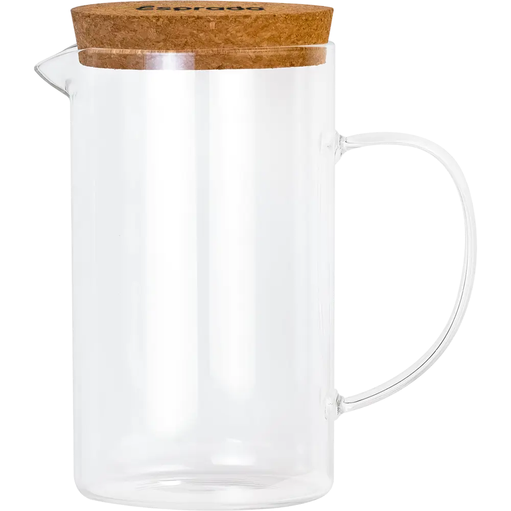 Кувшин 0.9 л Esprado Corteza с крышкой стекло цвет прозрачный Santreyd STLM-2172835 - Вид №1