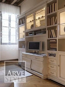 Arvestyle Лакированный книжный шкаф с подставкой под телевизор Fenice