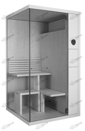 7514..001001000 Inipi B Сауна Inipi B Super Compact, пристенная Белый глянцевый декор Duravit 